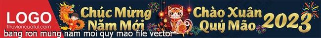 bang ron mung nam moi quy mao file vector